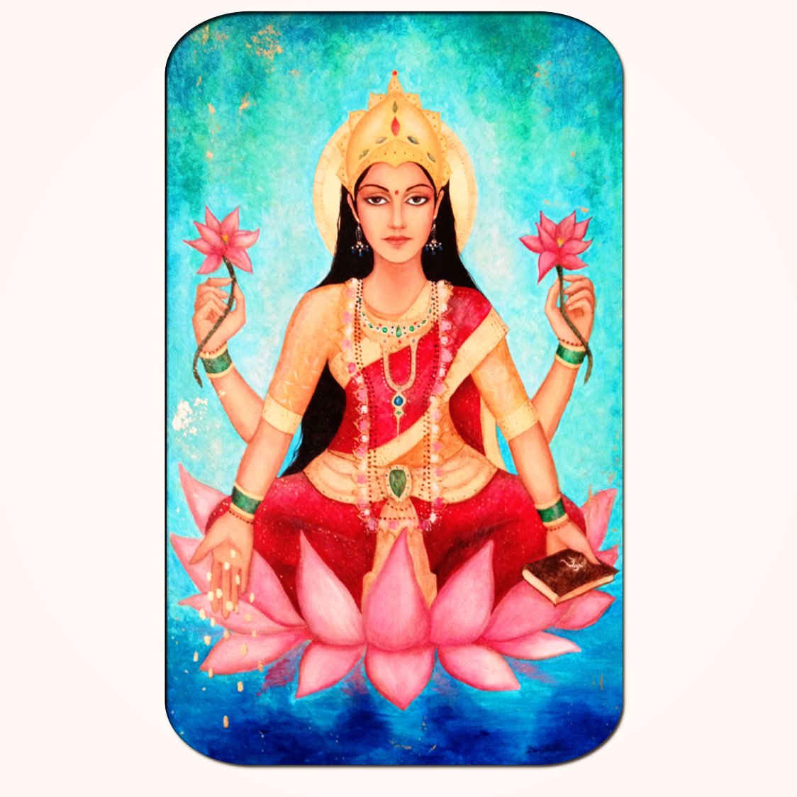 Casperme Mata Laxmi Big Frame Wall Painting For Living Room & Office (18 x 36 inches)