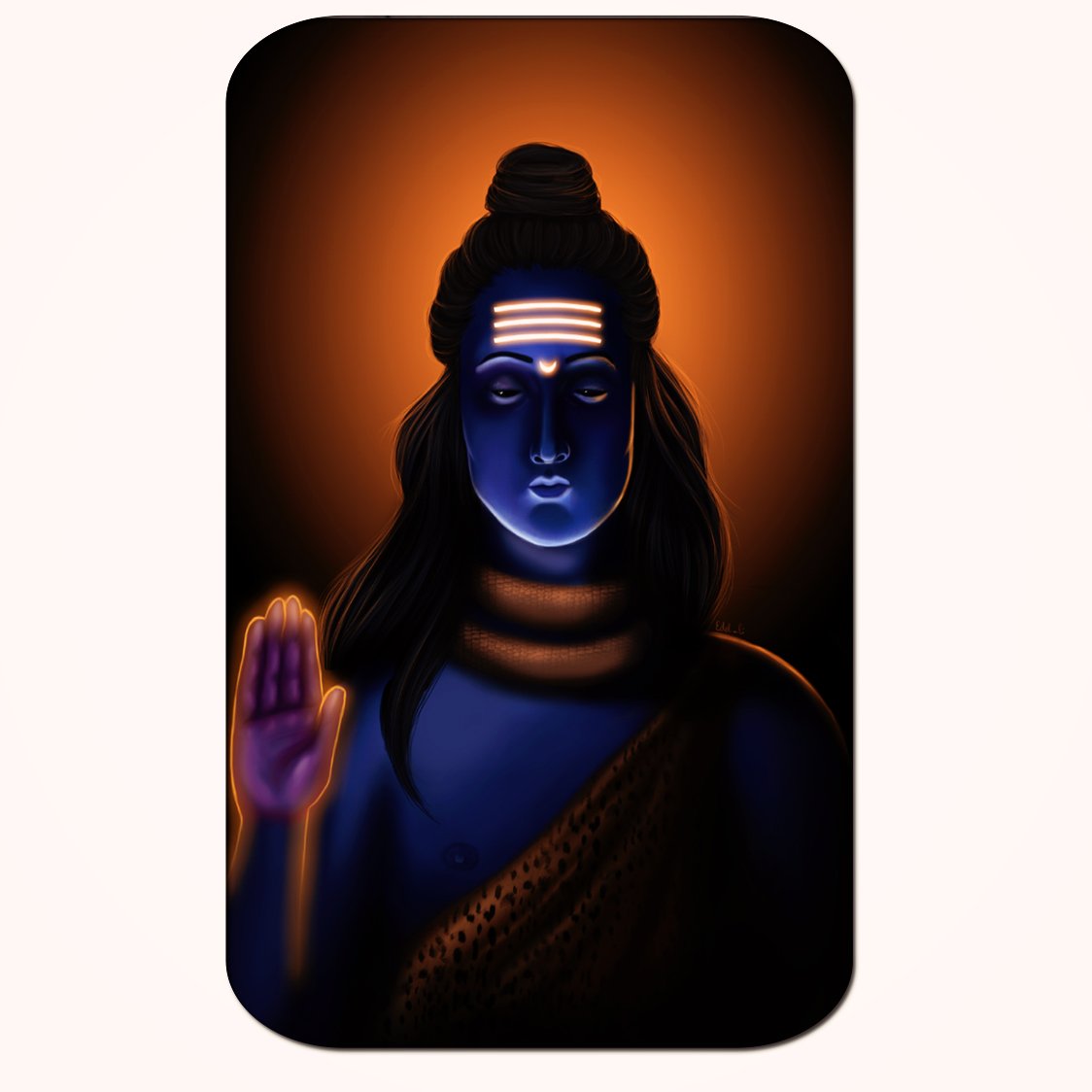 Casperme Lord Shiva Big Frame Wall Painting For Living Room & Office (18 x 36 inches)