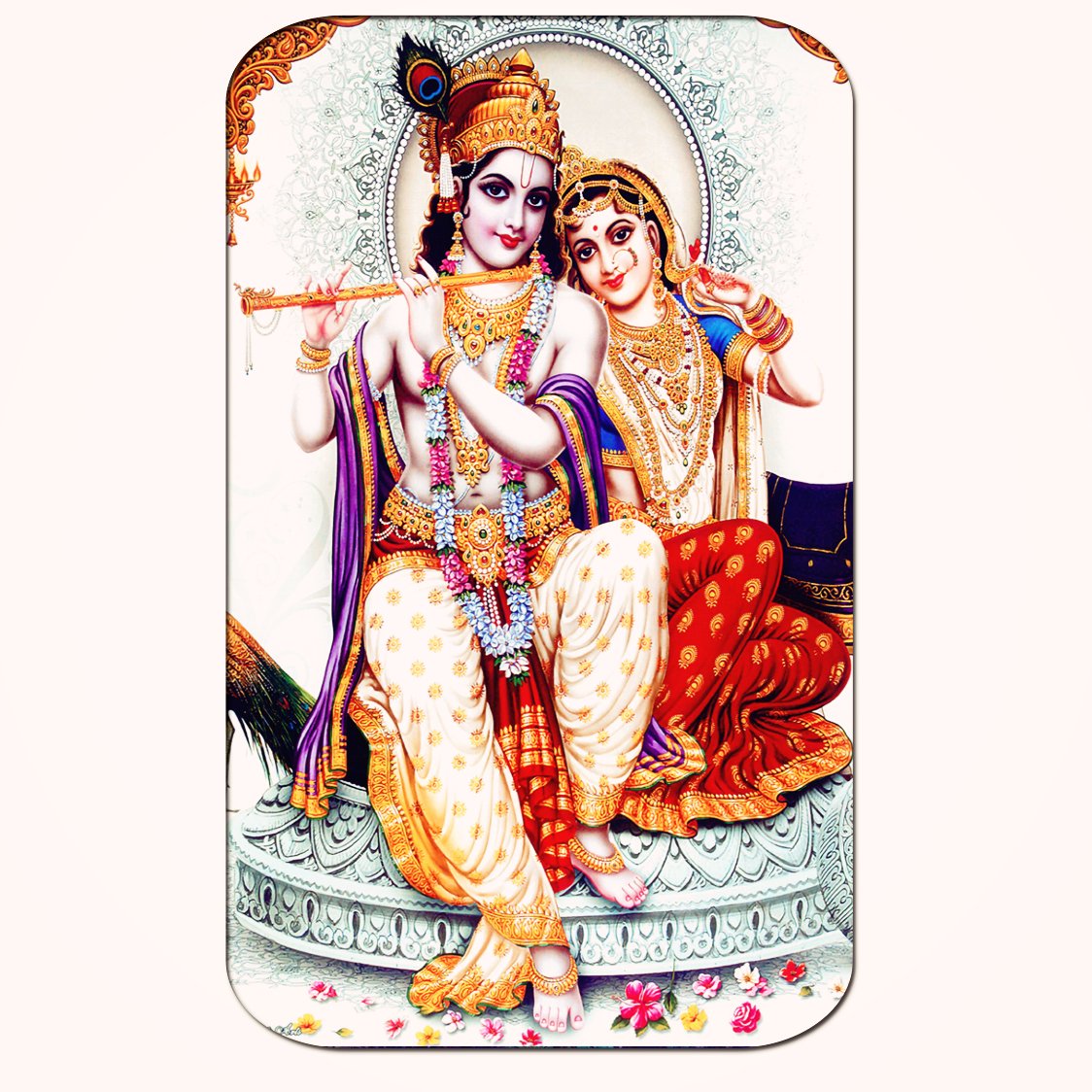 Casperme Radha Krishna Big Frame Wall Painting For Living Room & Office (18 x 36 inches)