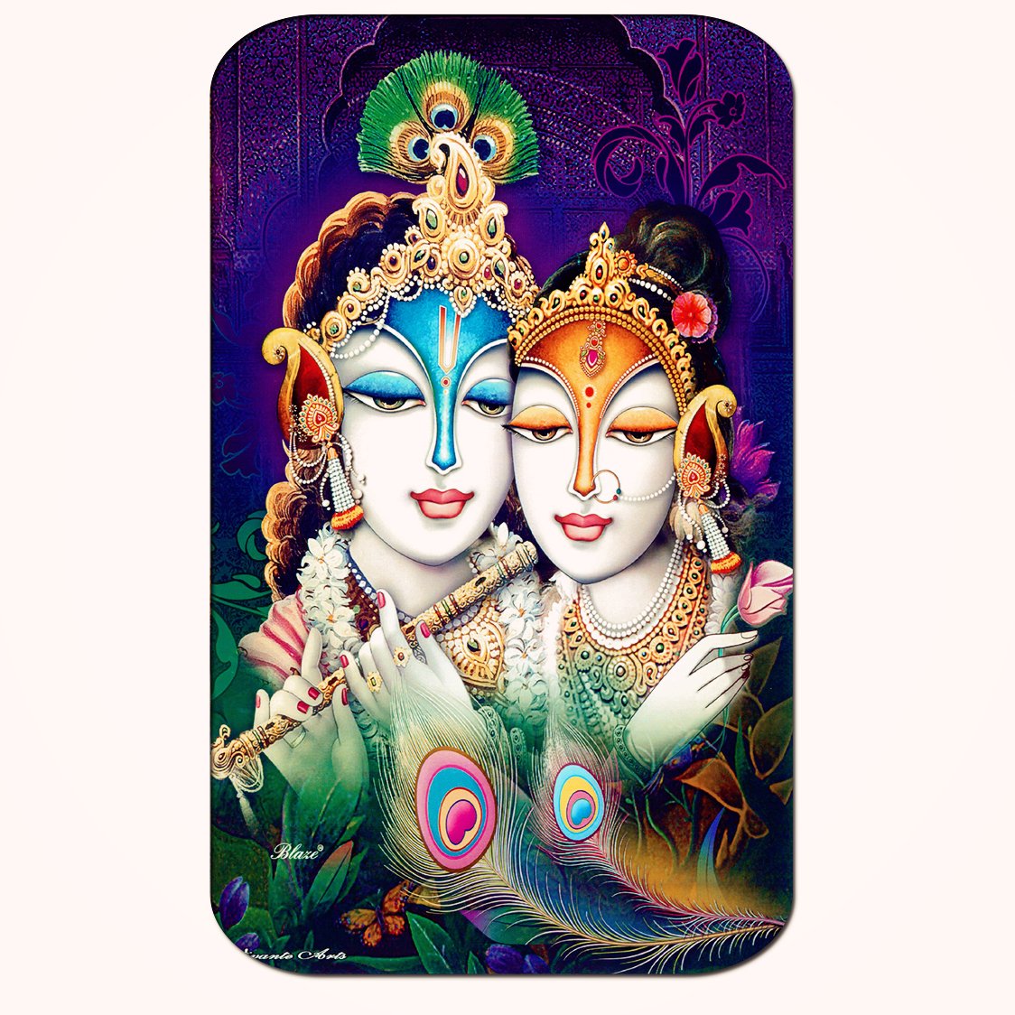 Casperme Radha Krishna Big Frame Wall Painting For Living Room & Office (18 x 36 inches)