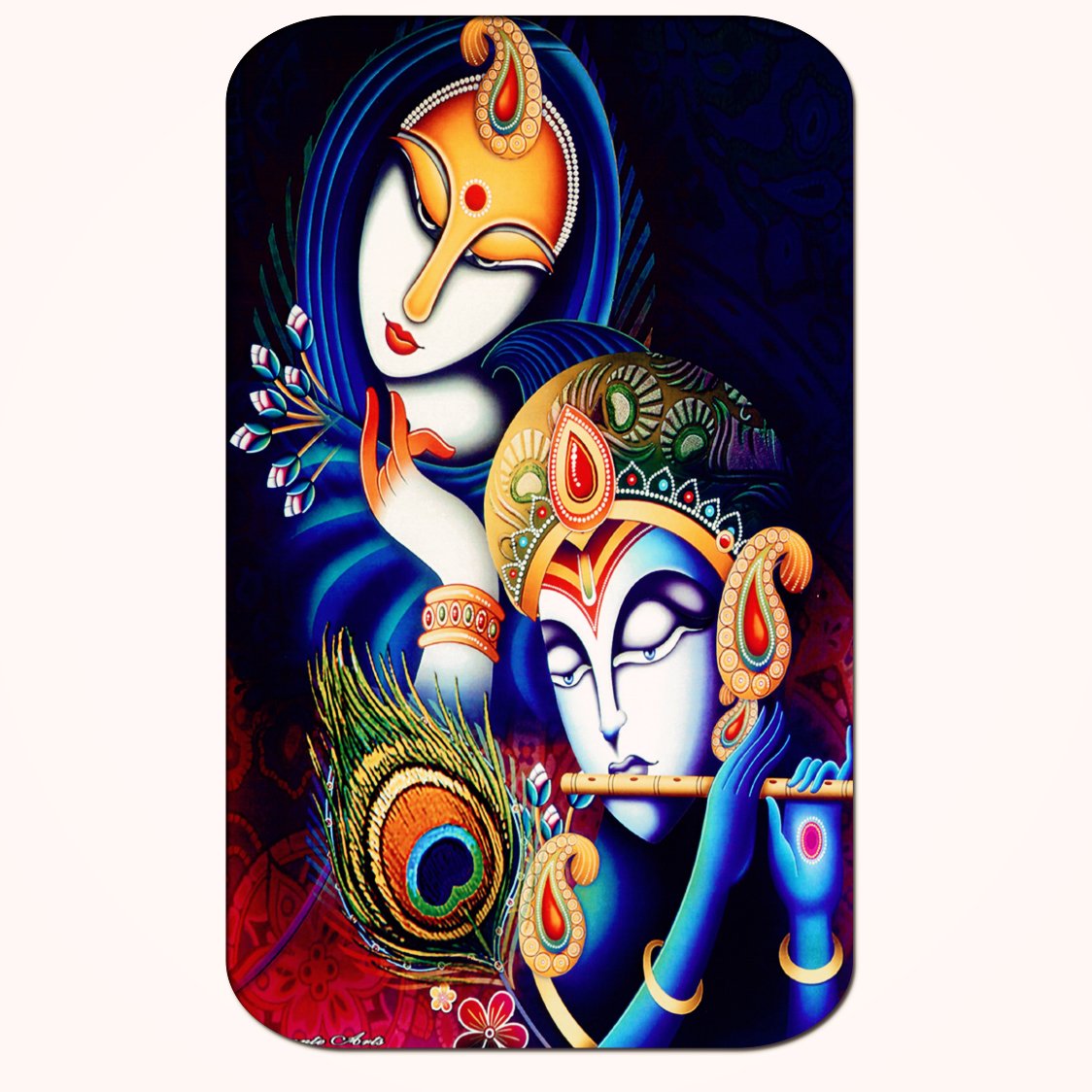 Casperme Radha Krishna Big Frame Wall Painting For Living Room & Office (18 x 36 inches)