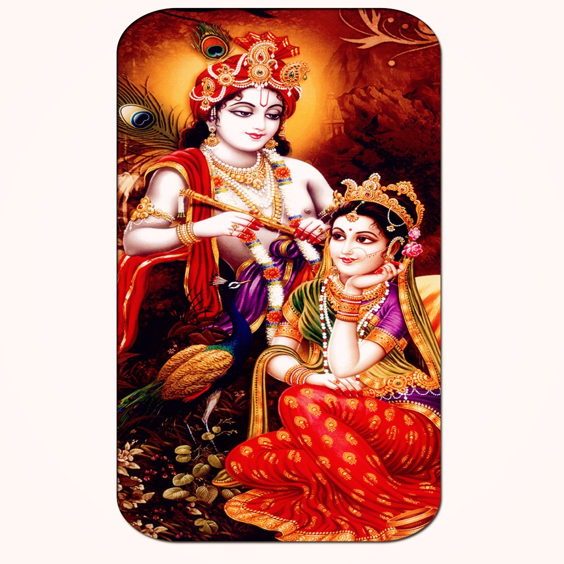 Casperme Radha Krishna Big Frame Wall Painting For Living Room & Office (18 x 36 inches)