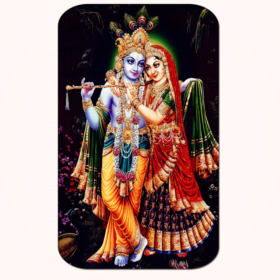 Casperme Radha Krishna Big Frame Wall Painting For Living Room & Office (18 x 36 inches)