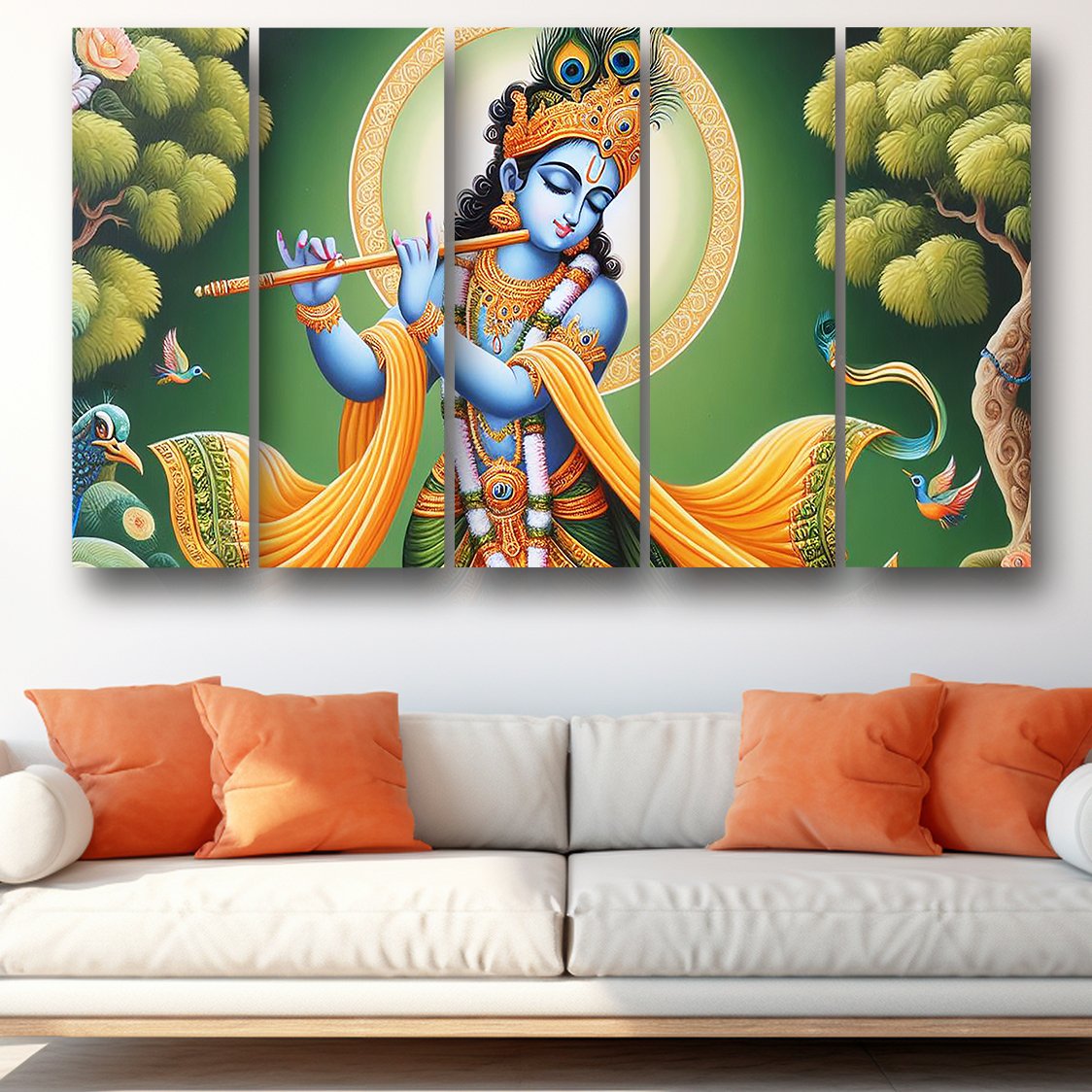 Casperme Radha Krishna Wall Painting For Living Room for Bedroom, Hotels & Office Decoration (48×30 inhes )