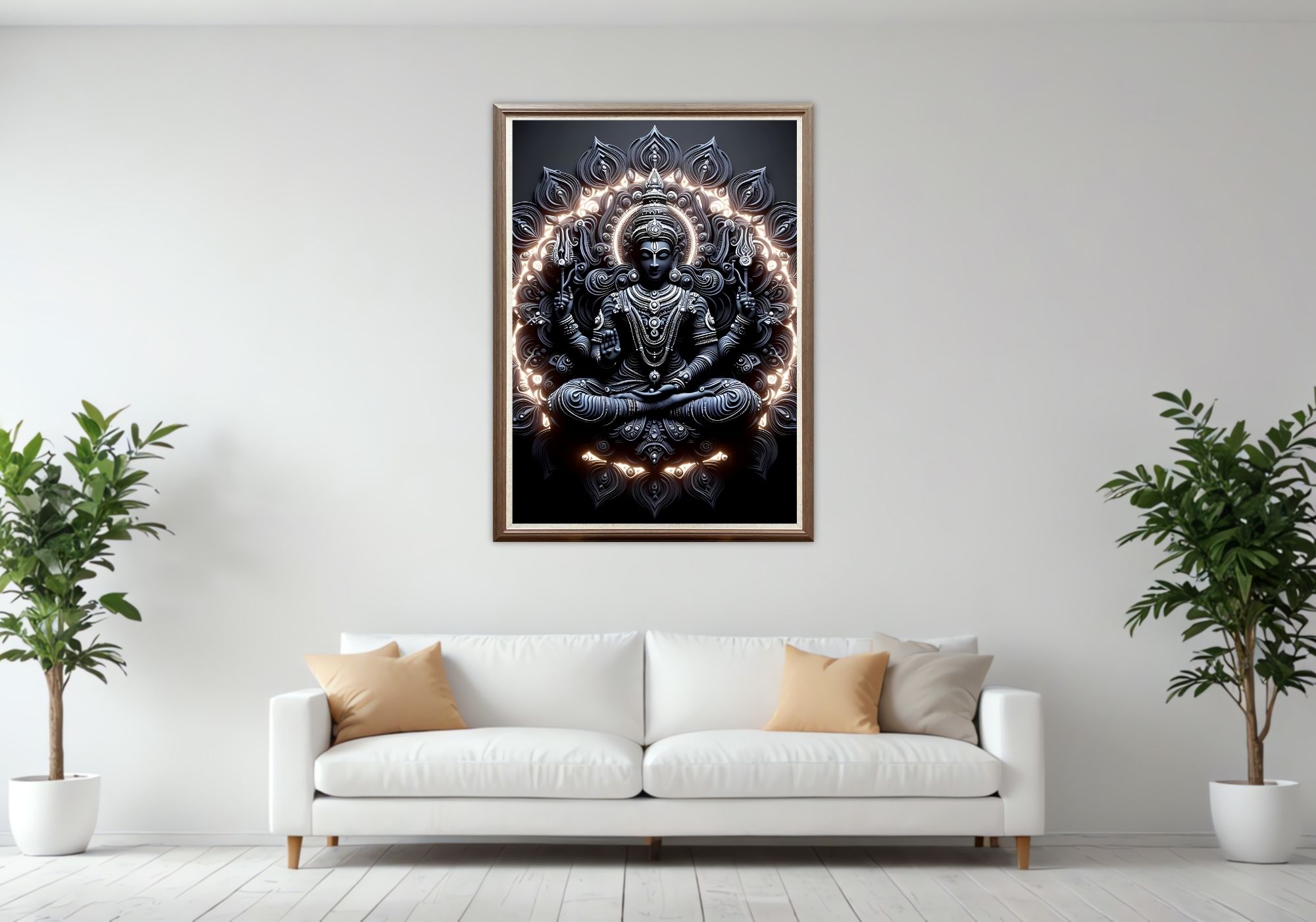 Casperme Krishan ji Photo Frame Painting For home and Wall Decoration Big Size Framed, Ideal For Bedroom, Hotels & Office - Image 4