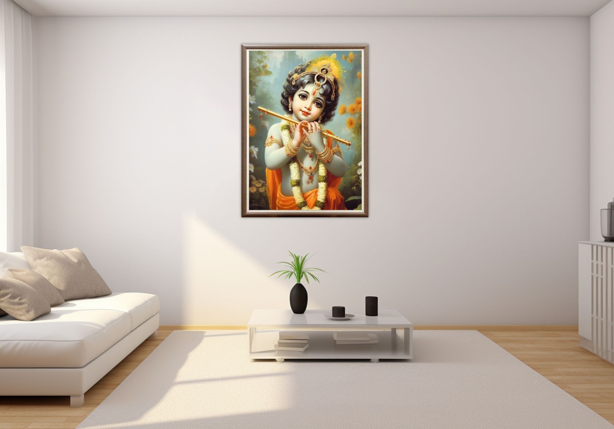 Casperme Krishan ji Photo Frame Painting For home and Wall Decoration Big Size Framed, Ideal For Bedroom, Hotels & Office - Image 5