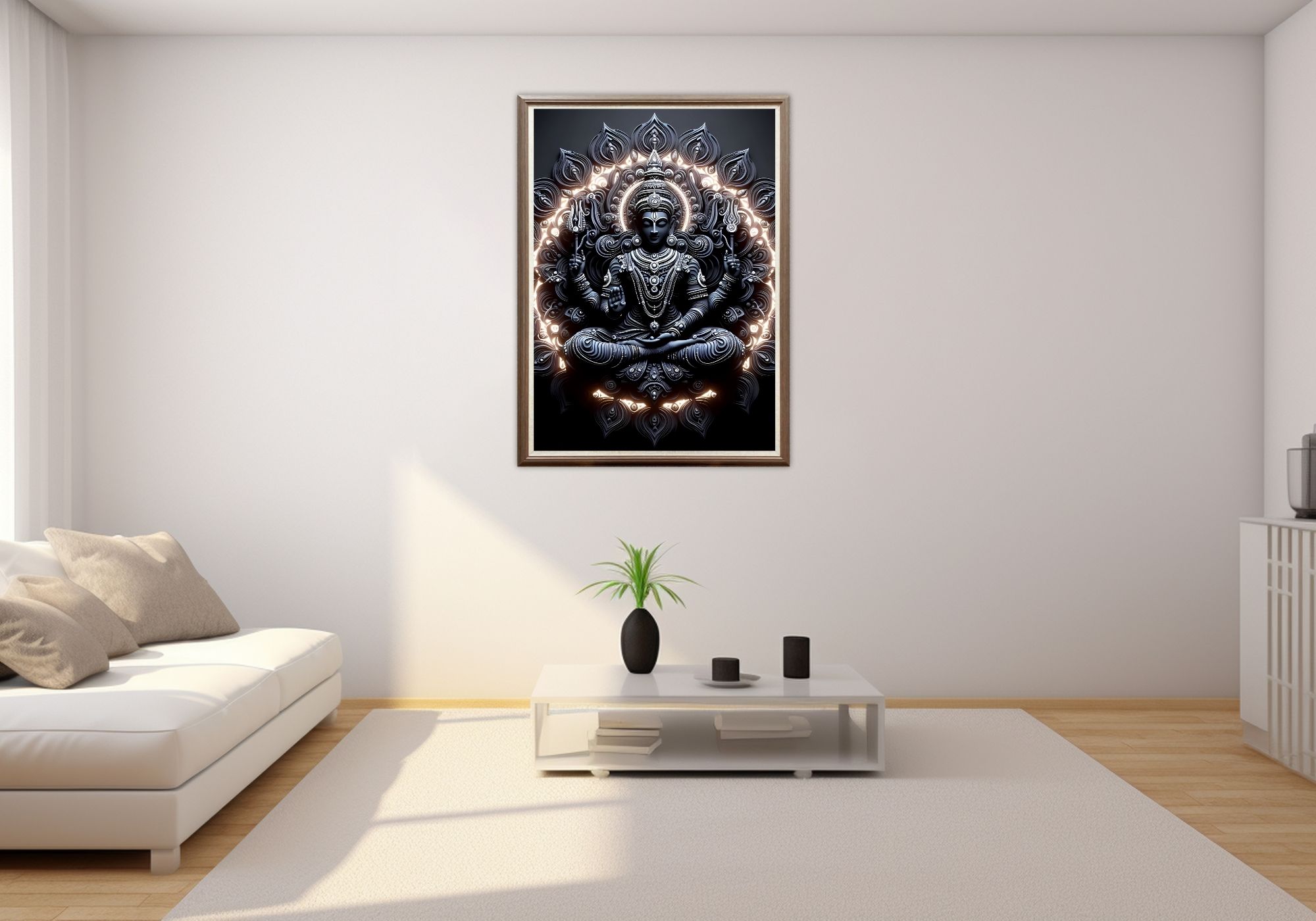 Casperme Krishan ji Photo Frame Painting For home and Wall Decoration Big Size Framed, Ideal For Bedroom, Hotels & Office - Image 5