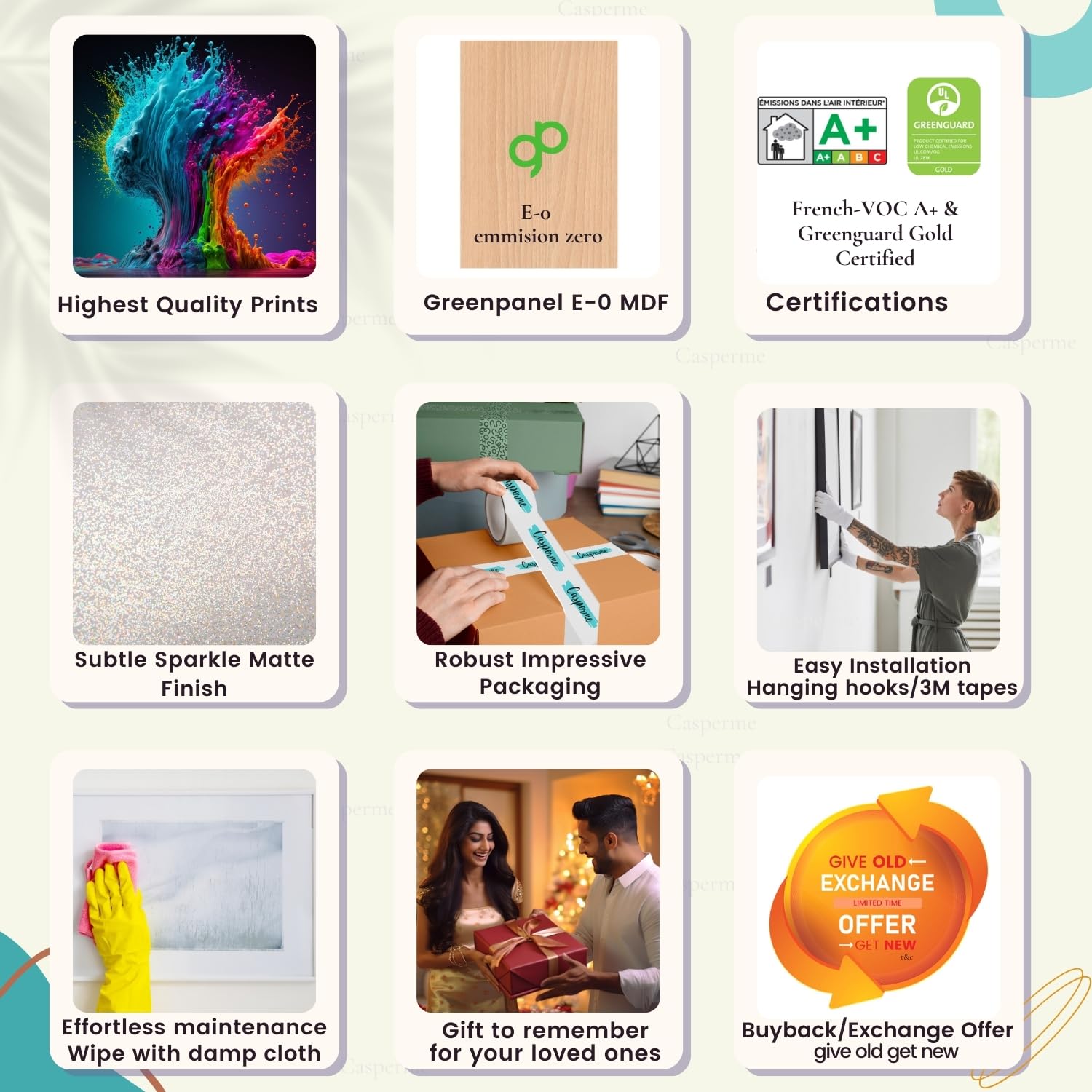 Casperme Radha Krishan Photo Frame Painting For home and Wall Decoration Big Size Framed, Ideal For Bedroom, Hotels & Office - Image 6