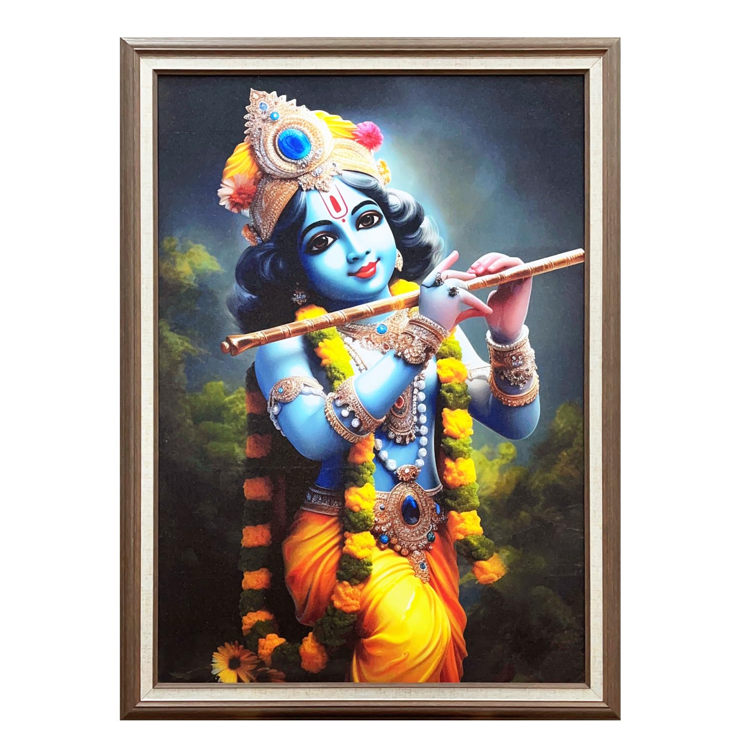 Casperme Krishamn ji Photo Frame Painting For home and Wall Decoration Big Size Framed, Ideal For Bedroom, Hotels & Office