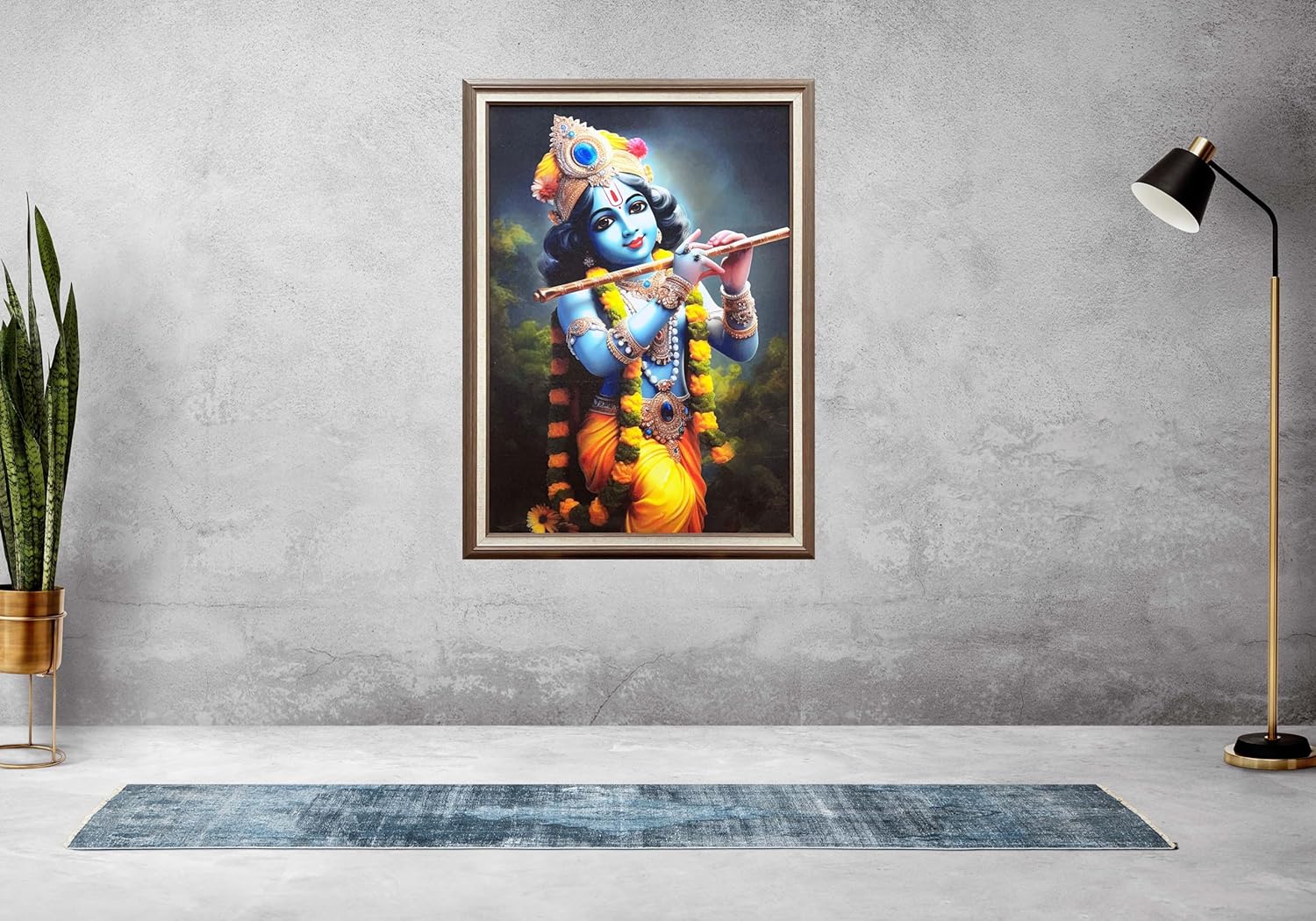 Casperme Krishamn ji Photo Frame Painting For home and Wall Decoration Big Size Framed, Ideal For Bedroom, Hotels & Office - Image 4