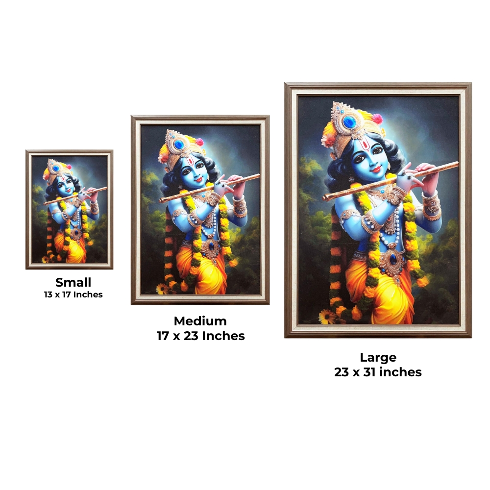 Casperme Krishamn ji Photo Frame Painting For home and Wall Decoration Big Size Framed, Ideal For Bedroom, Hotels & Office - Image 2
