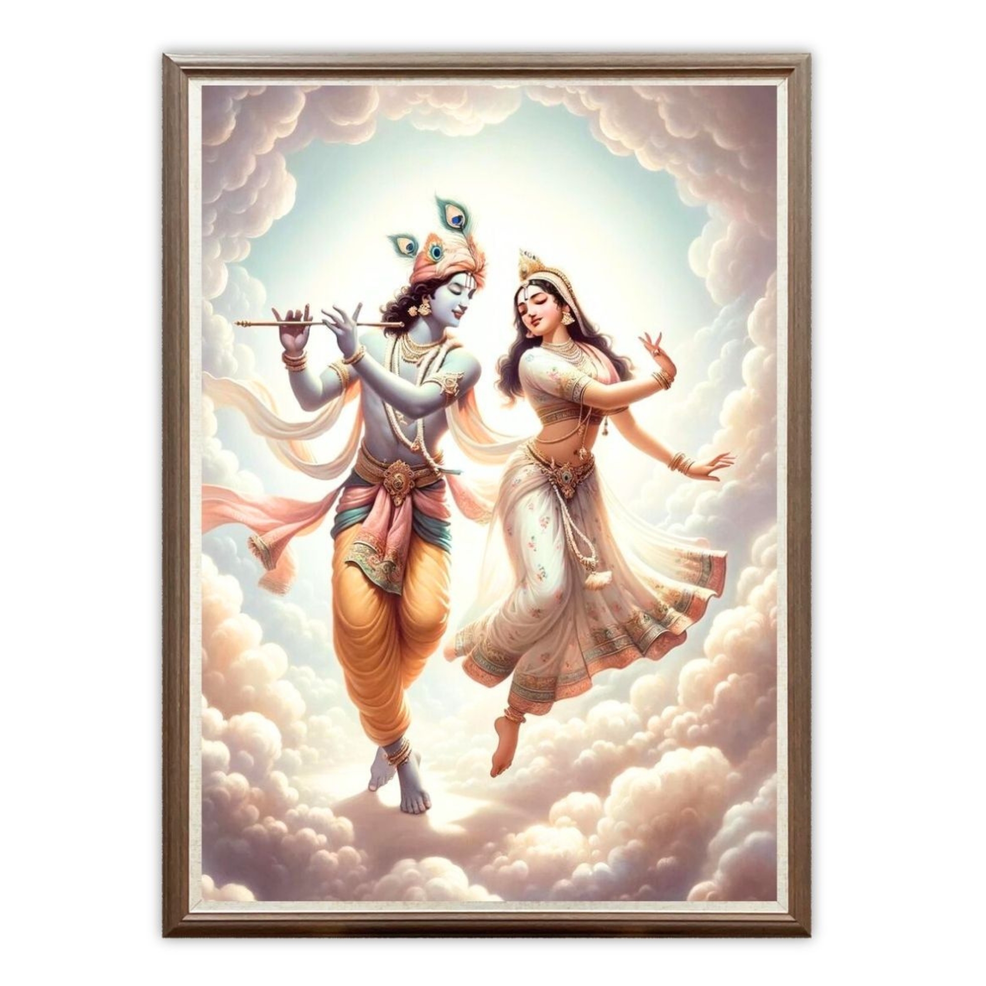 Casperme Radha Krishan Photo Frame Painting For home and Wall Decoration Big Size Framed, Ideal For Bedroom, Hotels & Office